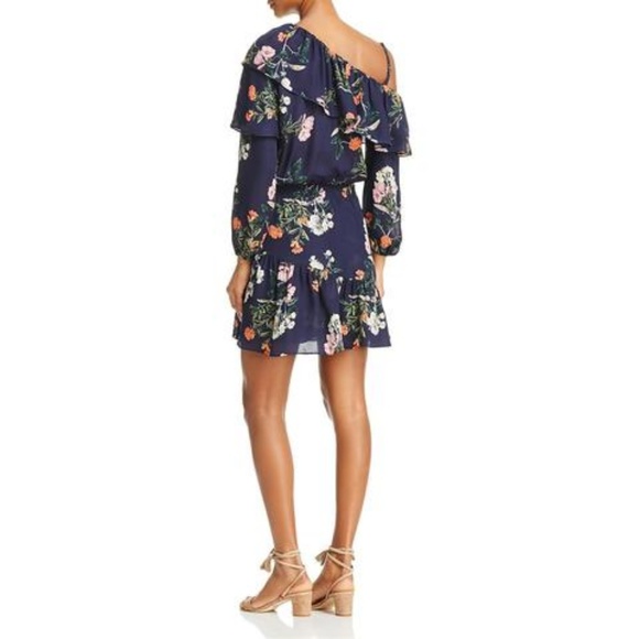PARKER Clarisse floral ruffle one shoulder dress - Picture 2 of 5